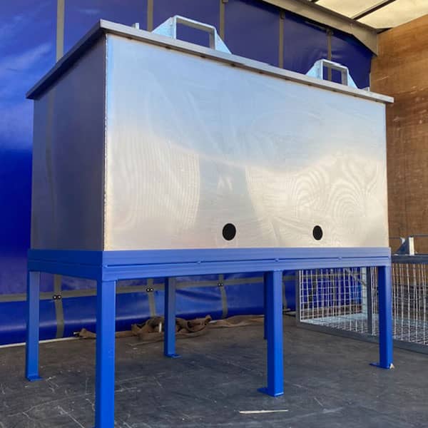 Sheet metalwork container